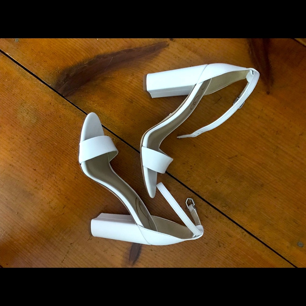 Sam Edelman Yaro Leather Ankle Strap Block Heel Dress Sandals Size 6